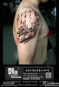 Meditation and Buddhism tattoo pattern