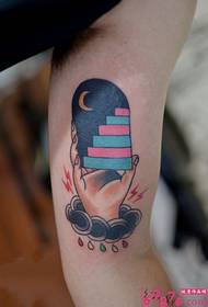 Gambar tangan nganggo gambar tato kreatif tangga lengan