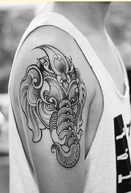 Arm persoonlikheid mode olifant tatoo patroon foto