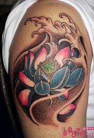 Arm lotus tatuointi kuva