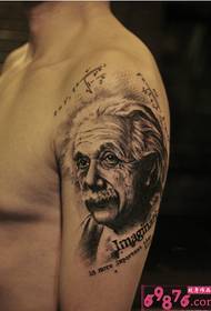 He whakaahua tattoo tattoo o te upoko o Einstein