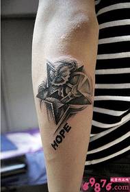 Bracciu speranza foto di tatuaggi di stella di cinque punti
