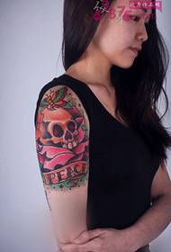 Isithombe sobuhle skull arm tattoo