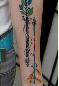 Beautiful arm good looking colorful arrow tattoo picture to enjoy pictures