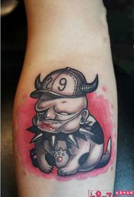 Persoonlijkheid hip hop puppy arm tattoo foto's