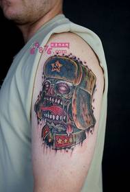 Alternatieve schedel Lei Feng arm tattoo-afbeeldingen