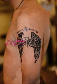 Itom nga grey wing mga bukton tattoo tattoo nga litrato