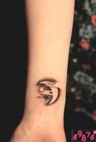 Arm schönes Stern Mond Mode Tattoo Bild