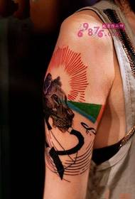 Alternativ konst djurarm tatuering bild