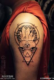 Motivo tatuaggio colonna diamante nero bello
