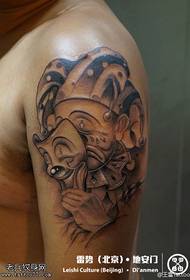 Ang pattern ng nakakatawang clown tattoo na cute