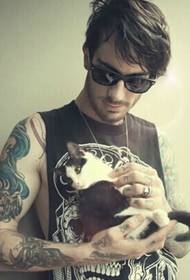 Tattoo man en zijn huisdier