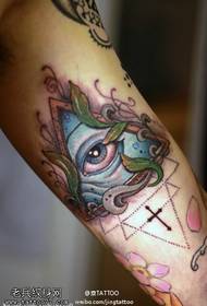 Mitikus színű nehéz tavaszi szem tetoválás minta