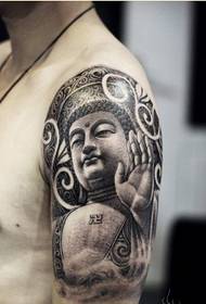 Stylish personality arm good looking Buddha tattoo pattern picture
