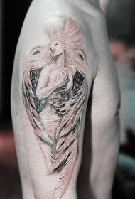 Osobnost paže módní strážce anděl tetování vzor obrázek