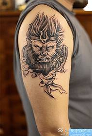 Grootarm aap tattoo patroon