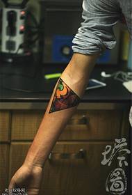 Colored triangle tattoo picture