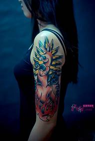 Picha ya mtindo wa tattoo ya kangaroo