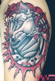 Skulptūros arklio alternatyvios rankos tatuiruotės nuotrauka