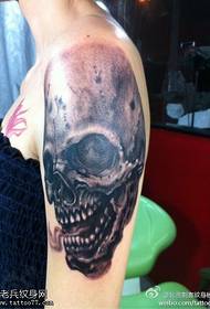 Domineering handsome cool skull tattoo pattern