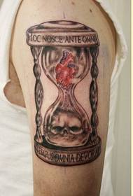 Mode arm personlighed kranium timeglas tatoveringsmønster for at nyde billedet
