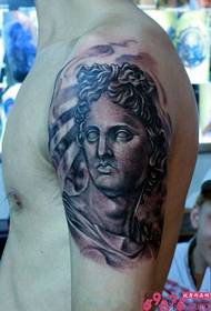 Grekisk solgud Apollo arm tatuering bild