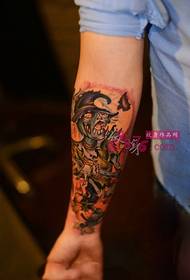 ʻ Zombielelo Hana Pōkuhi Zombie Scarecrow Arm Tattoo kiʻi
