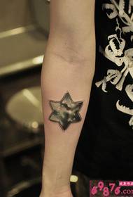 გეომეტრიული ჰარაჯუკუ Starry Arm Tattoo Picture