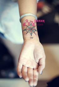 Compass arm fashion tattoo picture