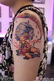 მკლავი გოგონას tattoo ხელნაწერის ნიმუში