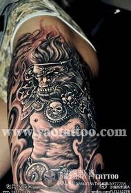 Brako dominanta Qitian Dasheng Sun Wukong tatuaje ŝablono