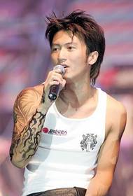 Pola tattoo panangan Nicholas Tse