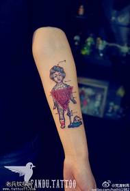 Modello di tatuaggio personalizzato di colore del braccio