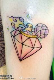 Rameno farba candy diamant tetovanie vzor