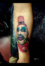 Modello tatuaggio braccio pagliaccio personalità