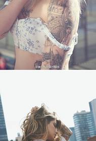 Arm super moderne skønhed fuldarm tatoveringsmønster
