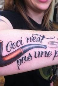 Pictiúr tattoo píopa láimhe lámh