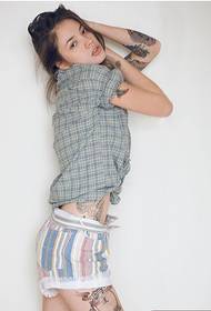 European and American beauty arm abdomen personality fashion tattoo picture