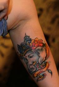 Classic fashion iconic tattoo image on the inside of the arm