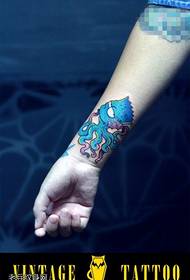 Zapestni osebni barvni risbani vzorec tatoo