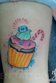 Pola tato warna es krim kanthi warna lengan