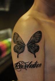 Vacker och vacker fjärils tatuering