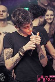European and American boys personality arm creative tattoo