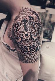 Personality Maya Totem Arm Tattoo Picture