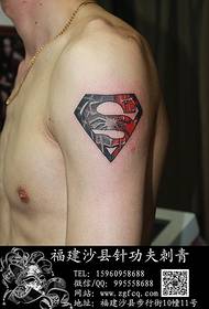 Spider superman logo tattoo