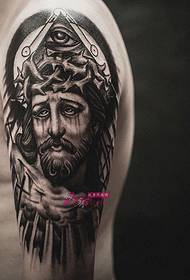 Europa und Amerika Jesus Creative Arm Tattoo Bild