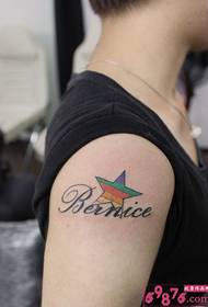 Foto koulè zetwal anglè bra tatoo