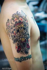 Arm koloreko nortasuna marrazki bizidunen tatuaje argazkia