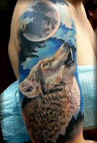 Personalitate tendință braț tendință model de tatuaj cap de lup dominator