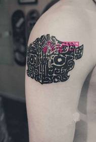 Kiinalainen piktogrammi Totem Arm Tattoo Picture